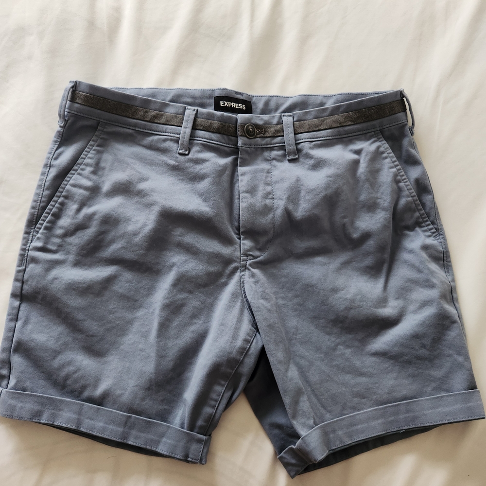 Express Men's Blue Gray Shorts